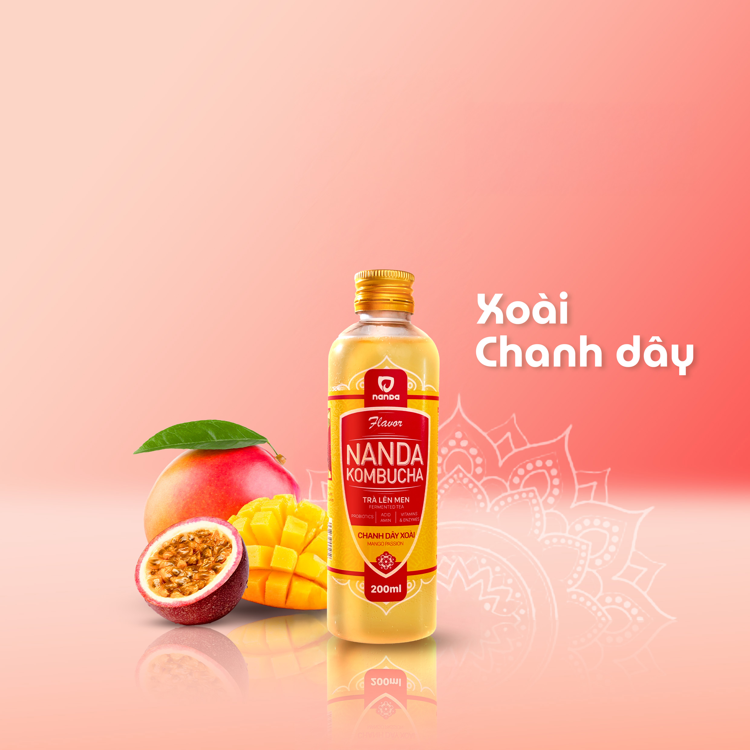 Kombucha Chanh Dây Xoài